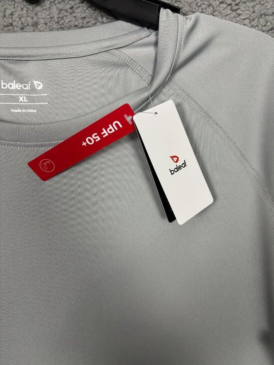 Baleaf Gray Long Sleeve Shirt UPF 50+ Performance Activewear Run/Workout XL NWTs - Picture 6 of 8